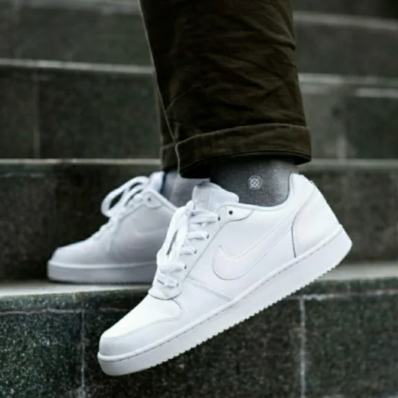 Nike Ebernon Low Triple White AQ1779-100 Trainer Sneakers Shoes Women's 7.5 - Picture 3 of 10